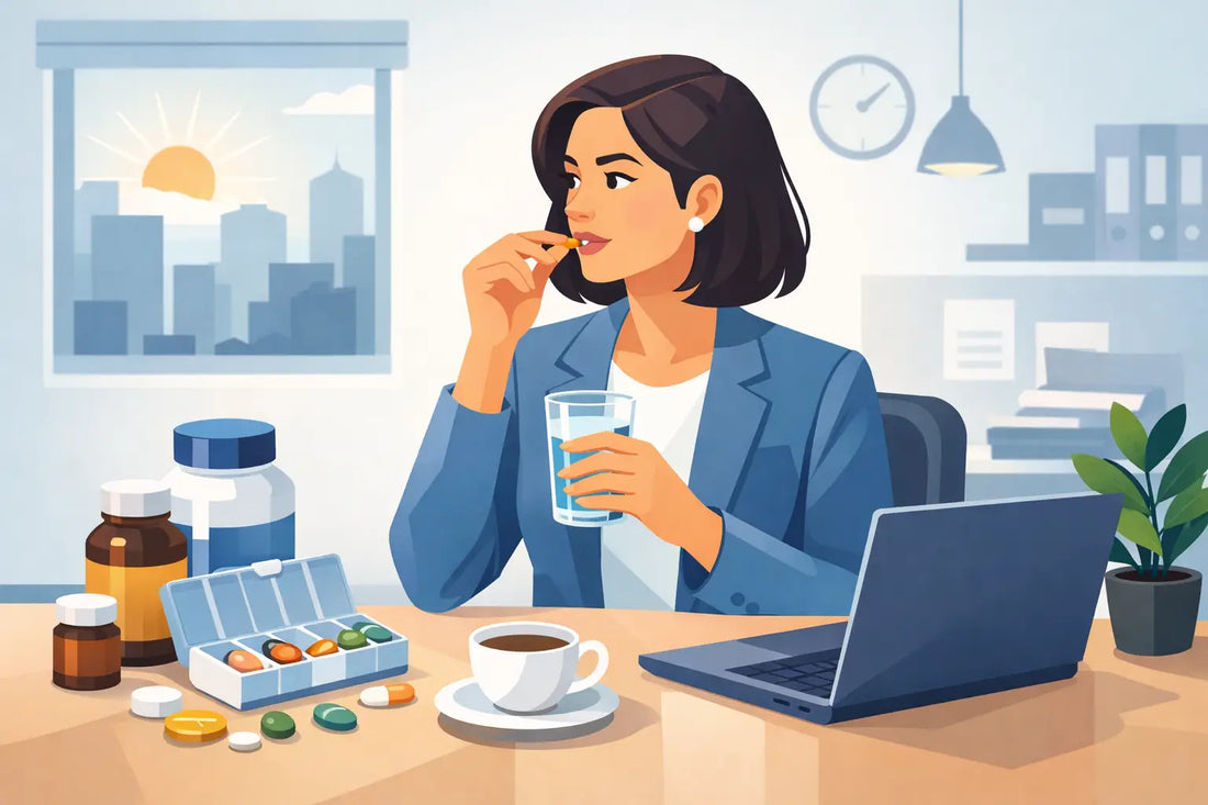 Busy Professional Vitamin Routine Example for Workdays